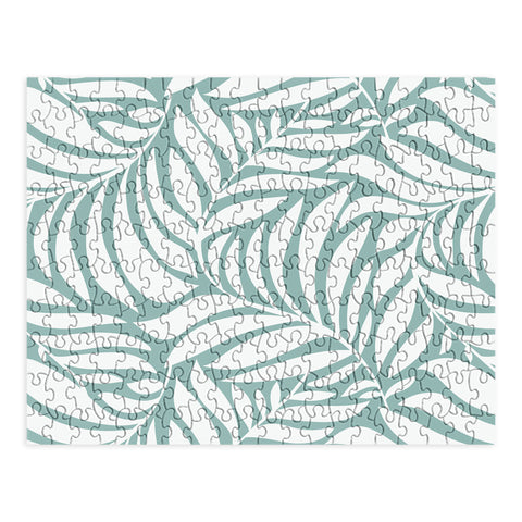 Heather Dutton Flowing Leaves Seafoam Puzzle