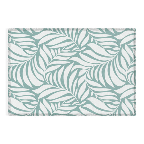 Heather Dutton Flowing Leaves Seafoam Outdoor Rug