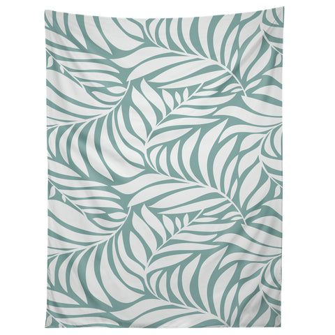 Heather Dutton Flowing Leaves Seafoam Tapestry