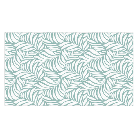 Heather Dutton Flowing Leaves Seafoam Tablecloth