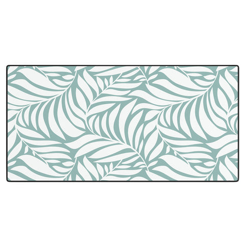 Heather Dutton Flowing Leaves Seafoam Desk Mat