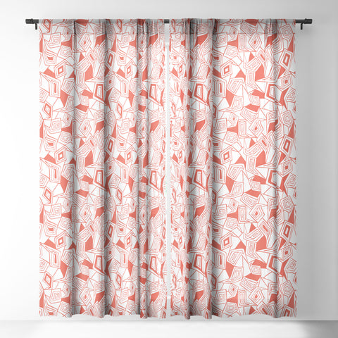 Heather Dutton Fragmented Flame Sheer Window Curtain