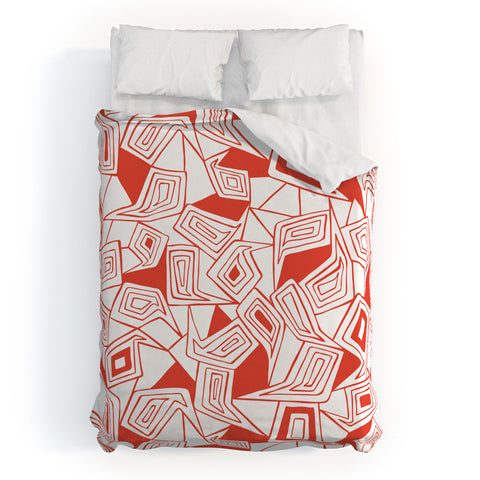 Heather Dutton Fragmented Flame Duvet Cover