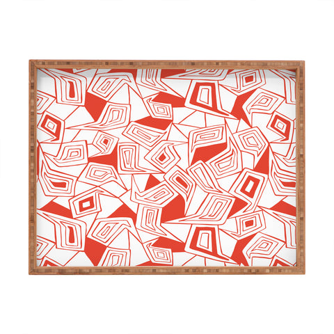 Heather Dutton Fragmented Flame Rectangular Tray