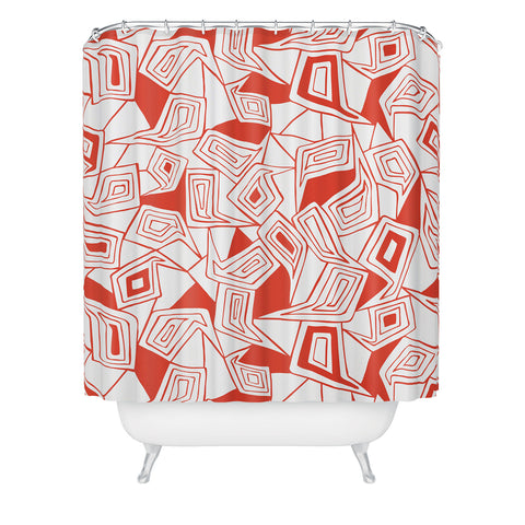 Heather Dutton Fragmented Flame Shower Curtain