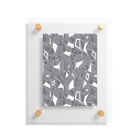 Heather Dutton Fragmented Grey Floating Acrylic Print