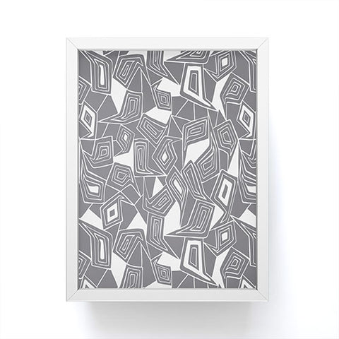 Heather Dutton Fragmented Grey Framed Mini Art Print