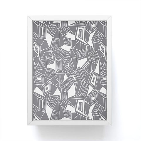 Heather Dutton Fragmented Grey Framed Mini Art Print