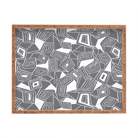 Heather Dutton Fragmented Grey Rectangular Tray