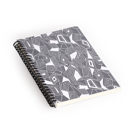 Heather Dutton Fragmented Grey Spiral Notebook