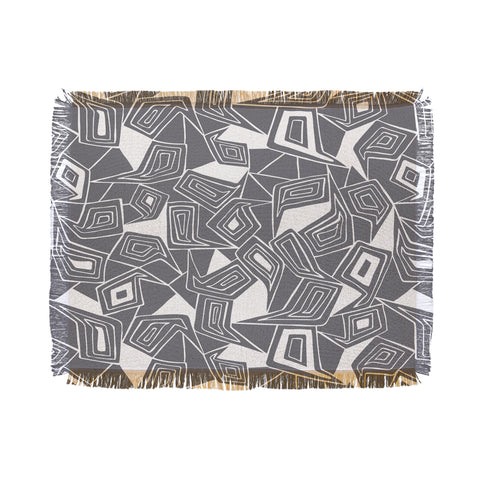 Heather Dutton Fragmented Grey Throw Blanket