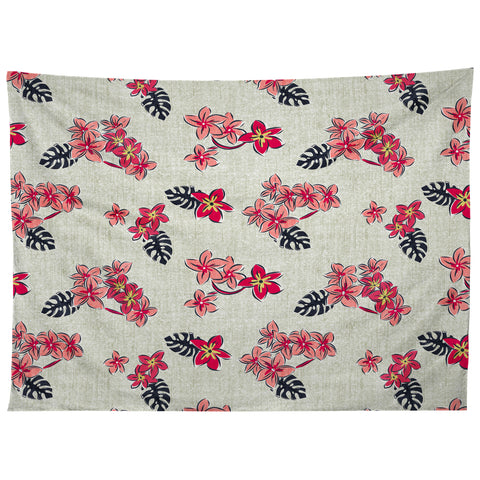 Heather Dutton Frangipani Pink Punch Tapestry