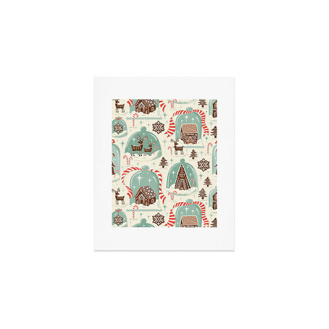 Heather Dutton Gingerbread Village Cream Art Print