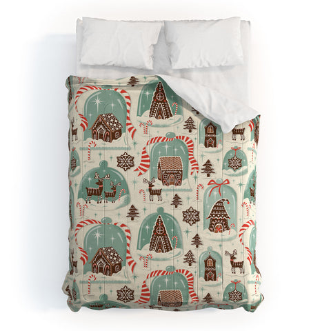 Heather Dutton Gingerbread Village Cream Comforter