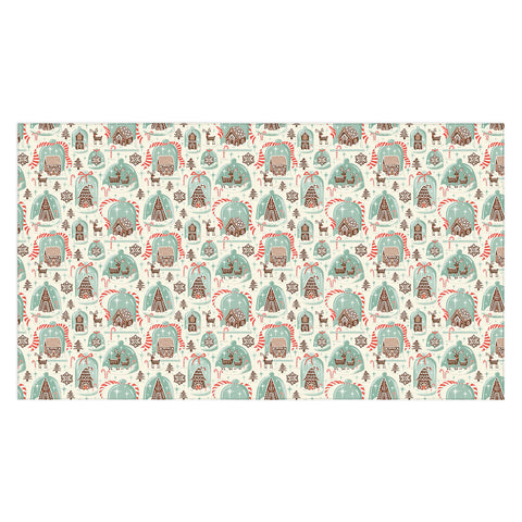 Heather Dutton Gingerbread Village Cream Tablecloth