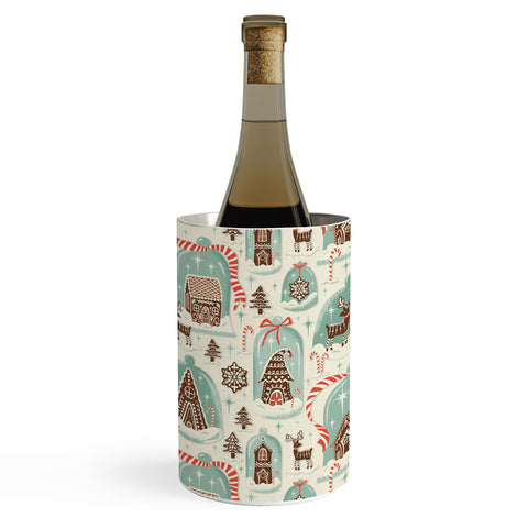 Heather Dutton Gingerbread Village Cream Wine Chiller