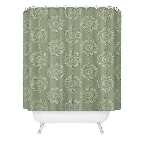 Heather Dutton Glimmer Sage Shower Curtain