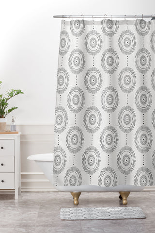 Heather Dutton Glimmer Stone Shower Curtain And Mat