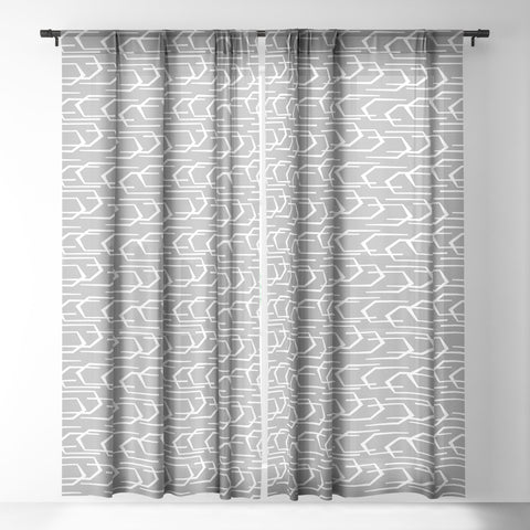 Heather Dutton Going Places Slate Sheer Window Curtain