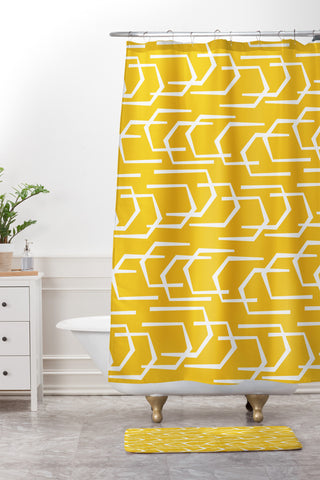 Heather Dutton Going Places Sunkissed Shower Curtain And Mat
