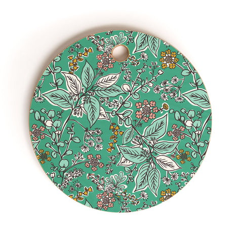 Heather Dutton Gracelyn Green Cutting Board Round