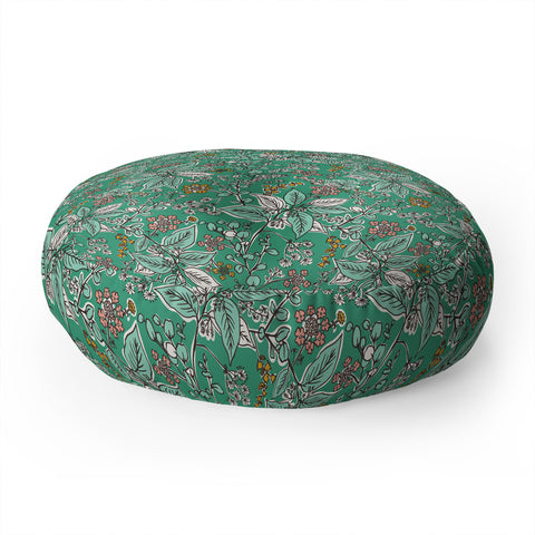 Heather Dutton Gracelyn Green Floor Pillow Round