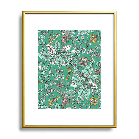 Heather Dutton Gracelyn Green Metal Framed Art Print