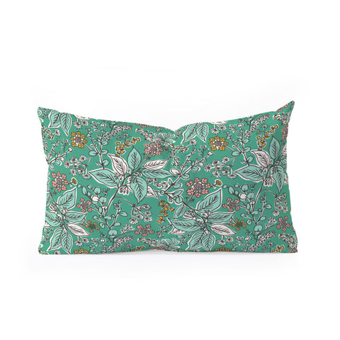 Heather Dutton Gracelyn Green Oblong Throw Pillow