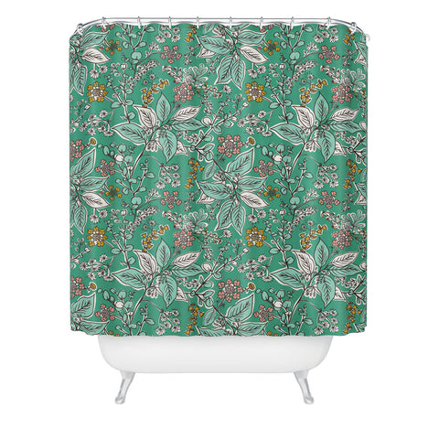 Heather Dutton Gracelyn Green Shower Curtain