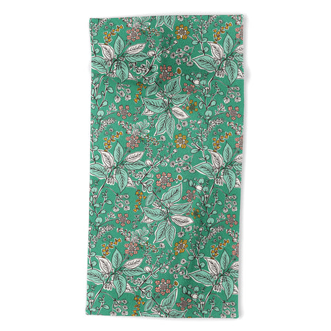 Heather Dutton Gracelyn Green Beach Towel