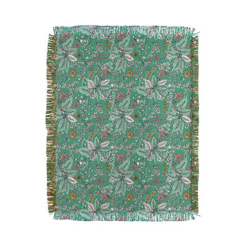 Heather Dutton Gracelyn Green Throw Blanket