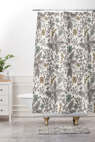 Heather Dutton Gracelyn Ivory Shower Curtain And Mat