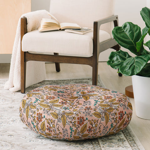 Heather Dutton Gracelyn Peach Floor Pillow Round
