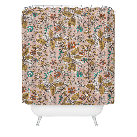 Heather Dutton Gracelyn Peach Shower Curtain