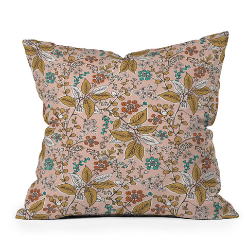 Heather Dutton Gracelyn Peach Throw Pillow