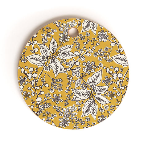 Heather Dutton Gracelyn Yellow Cutting Board Round
