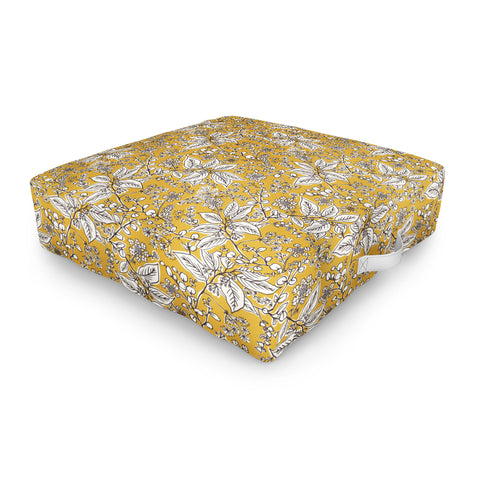 Heather Dutton Gracelyn Yellow Outdoor Floor Cushion