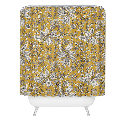 Heather Dutton Gracelyn Yellow Shower Curtain