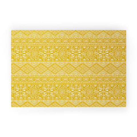 Heather Dutton Grand Bazaar Goldenrod Welcome Mat