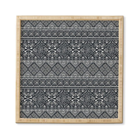 Heather Dutton Grand Bazaar Slate Linen Framed Wall Art