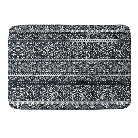 Heather Dutton Grand Bazaar Slate Linen Memory Foam Bath Mat