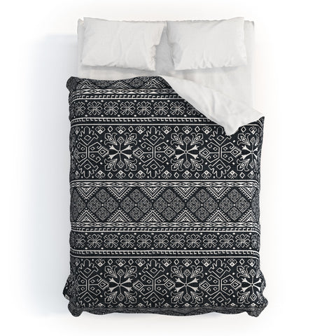 Heather Dutton Grand Bazaar Slate Linen Comforter