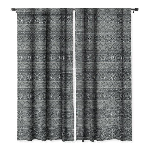 Heather Dutton Grand Bazaar Slate Linen Blackout Window Curtain