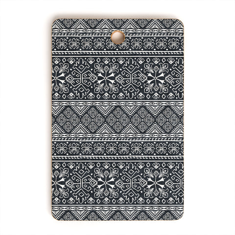 Heather Dutton Grand Bazaar Slate Linen Cutting Board Rectangle