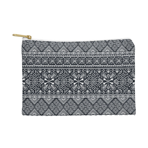 Heather Dutton Grand Bazaar Slate Linen Pouch