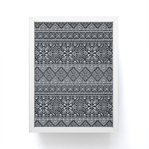 Heather Dutton Grand Bazaar Slate Linen Framed Mini Art Print
