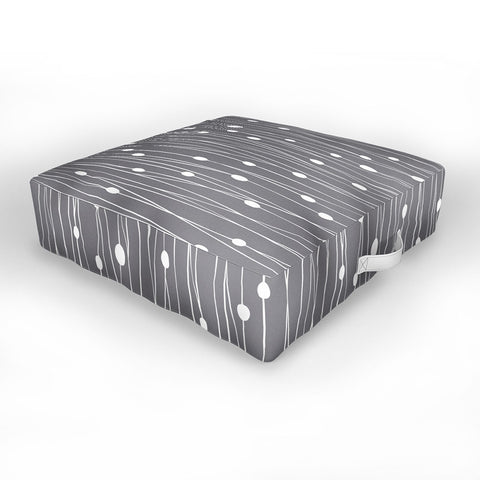 Heather Dutton Gray Entangled Outdoor Floor Cushion