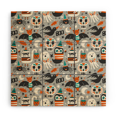 Heather Dutton Halloween Party Wood Wall Mural