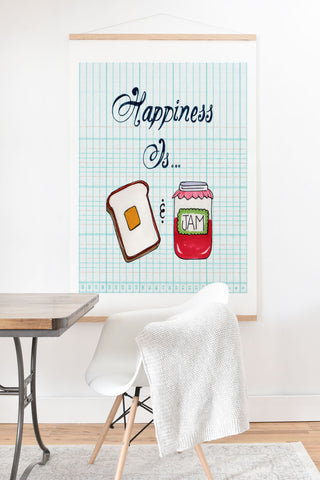 Heather Dutton Happiness Is Toast And Jam Art Print And Hanger