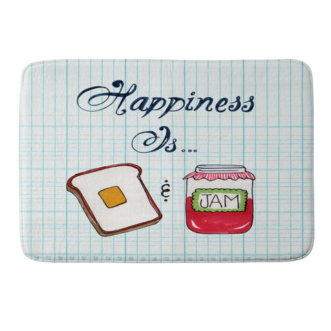 Heather Dutton Happiness Is Toast And Jam Memory Foam Bath Mat